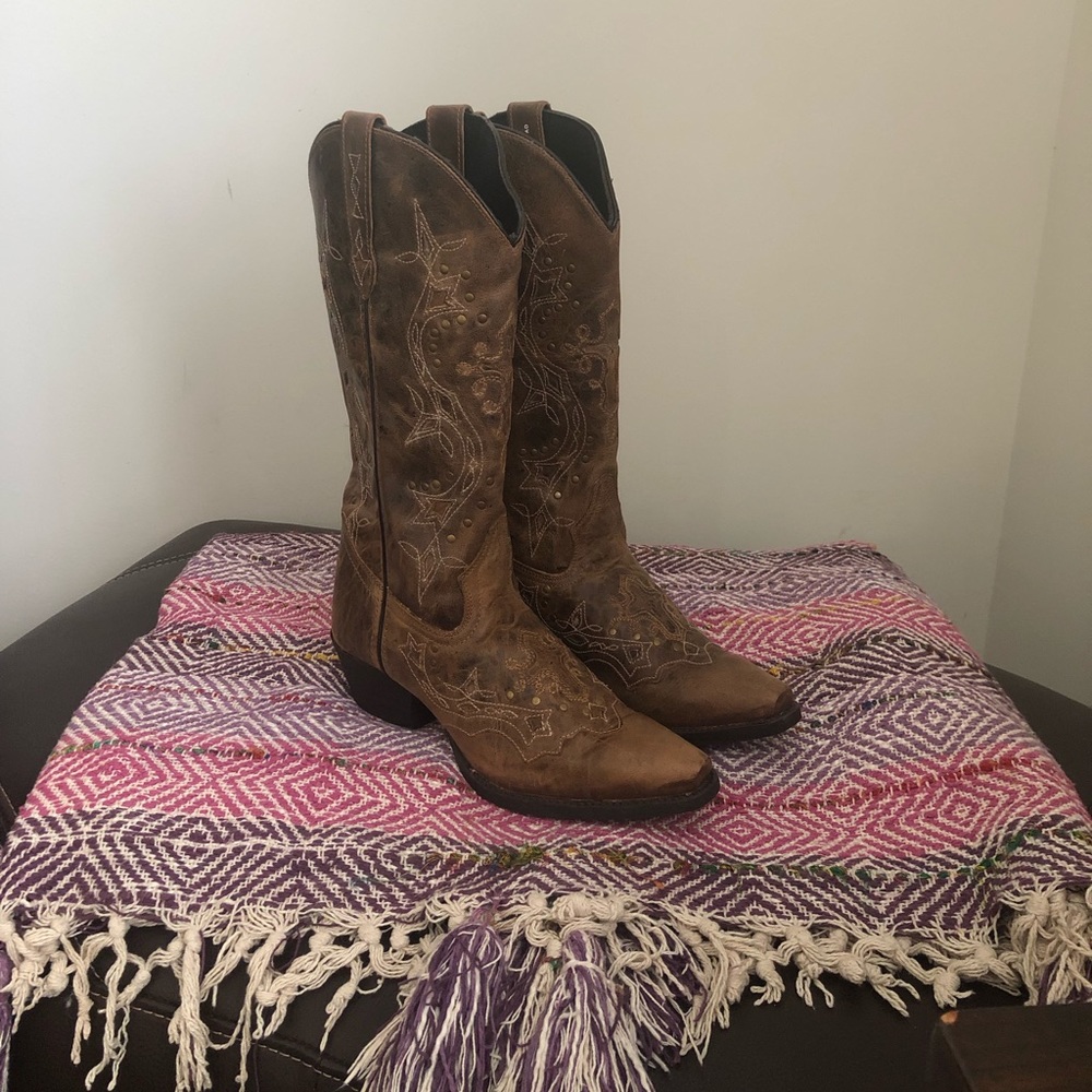 Laredo Studded Cowgirl Boots